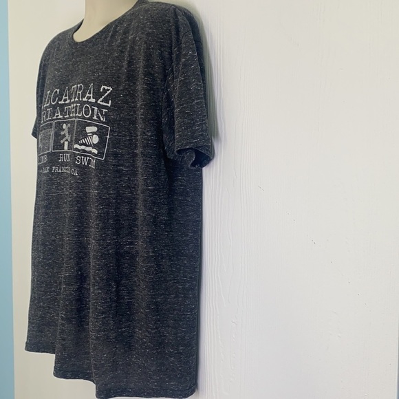 Gildan - Vintage Alcatraz Triathlon San Fran CA Grey And White T Shirt Size XL - Picture 5 of 8
